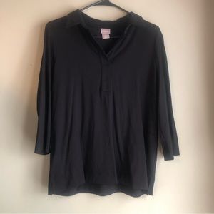 Chico’s Black collared top Sz 1